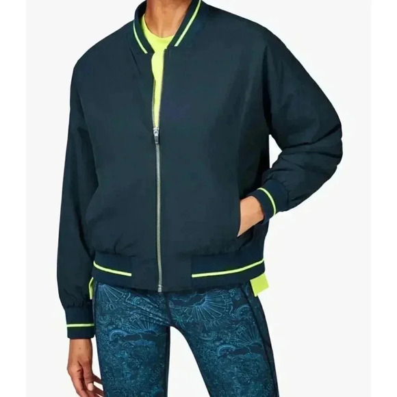 Fearne Cotton x Sweaty Betty Game Changer Jacket, Beetle Blue Block - Picture 10 of 10